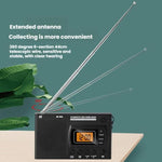 FM/AM/SW 全頻段便攜時鐘 LCD 時鐘控制收音機播放器，適用歐盟，適用美國