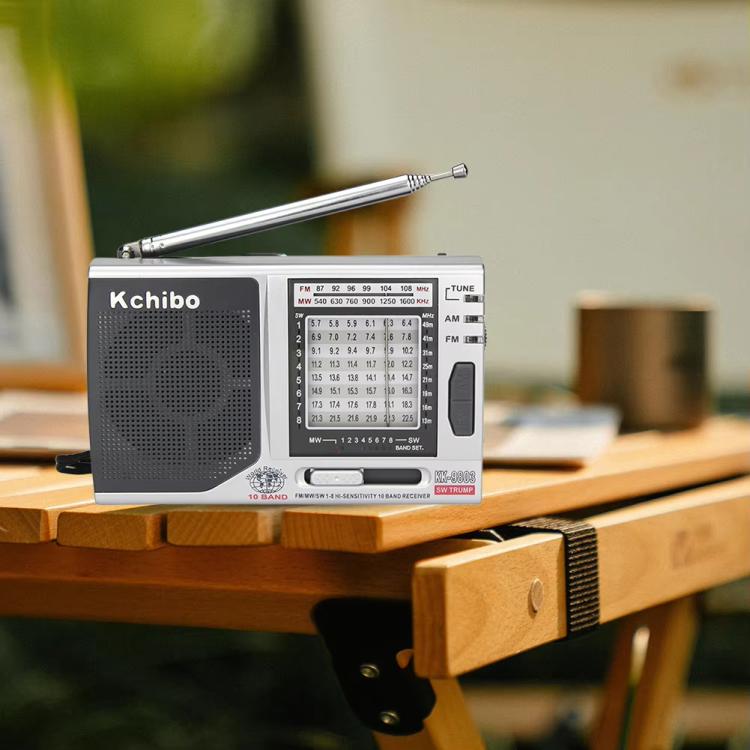 Kchibo 10頻段 AM/FM/SW 便攜收音機配高保真喇叭緊湊迷你多頻段接收器, KK-9803