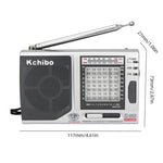 Kchibo 10頻段 AM/FM/SW 便攜收音機配高保真喇叭緊湊迷你多頻段接收器, KK-9803