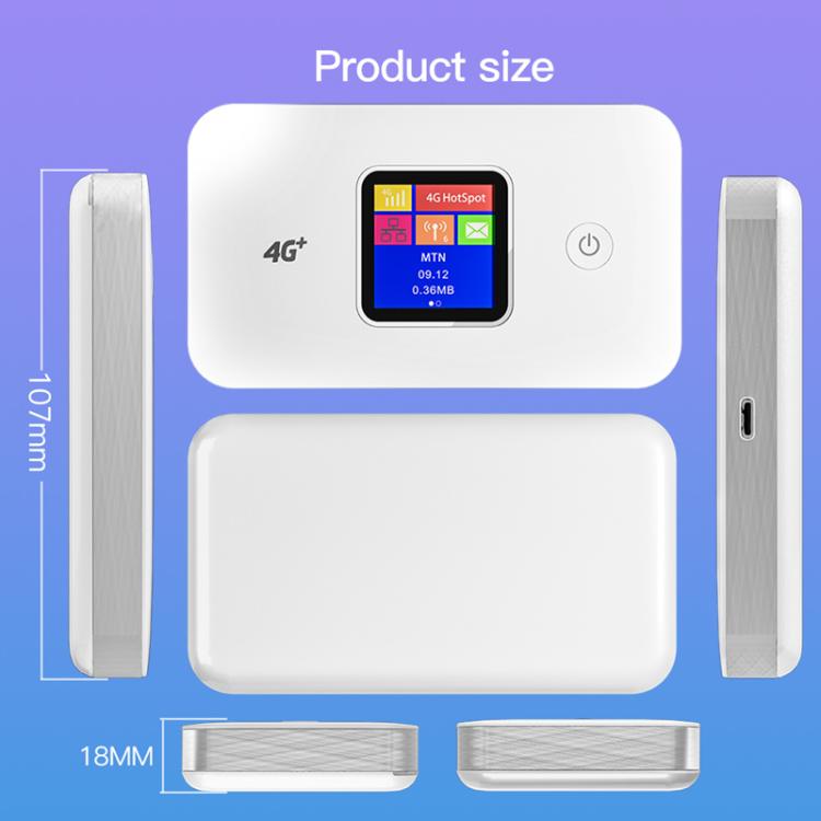 MF801 4G CAT7 雙頻便攜 WIFI LTE 300M 無線插卡路由器彩屏 MIFI 行動熱點，MF801