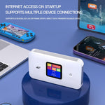 MF801 4G CAT7 雙頻便攜 WIFI LTE 300M 無線插卡路由器彩屏 MIFI 行動熱點，MF801