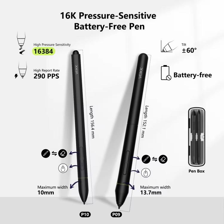 VEIKK VK1600 15.6 吋數位繪圖螢幕電子繪圖螢幕，兼容手機