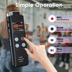 便攜高清降噪語音啟動數字錄音筆 適用於會議，64GB、128GB