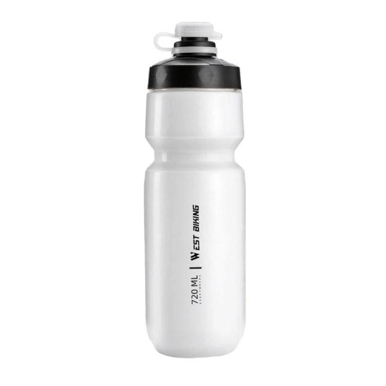 WEST BIKING 720ml 自行車水壺，防漏擠壓設計，便攜運動補水瓶，720ml 黃色，720ml 白色，720ml 寬口白色，720ml 寬口黃色