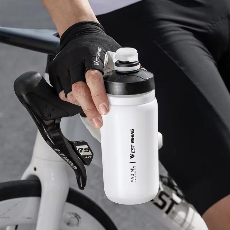 WEST BIKING 720ml 自行車水壺，防漏擠壓設計，便攜運動補水瓶，720ml 黃色，720ml 白色，720ml 寬口白色，720ml 寬口黃色