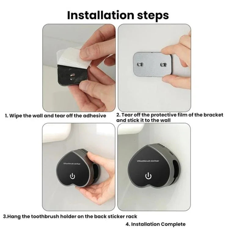 便攜式 USB 可充電牙刷消毒器，帶紫外線消毒功能