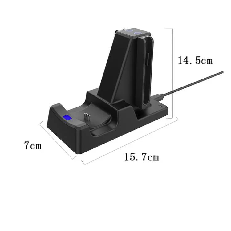 適用於 Nintendo Switch 2 Joy-Con 與 Pro 手把 3合1 充電座收納架，帶 LED 指示燈，型號 SW-3ZC028