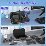 適用於 Nintendo Switch 2 JYS NS2322 帶 RGB 燈光充電底座冷卻充電收納一體底座