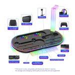 適用於 Nintendo Switch 2 JYS NS2322 帶 RGB 燈光充電底座冷卻充電收納一體底座