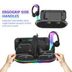 適用於 Nintendo Switch 2 JYS NS2322 帶 RGB 燈光充電底座冷卻充電收納一體底座