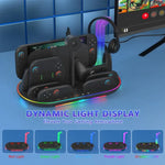 適用於 Nintendo Switch 2 JYS NS2322 帶 RGB 燈光充電底座冷卻充電收納一體底座
