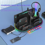 適用於 Nintendo Switch 2 JYS NS2322 帶 RGB 燈光充電底座冷卻充電收納一體底座