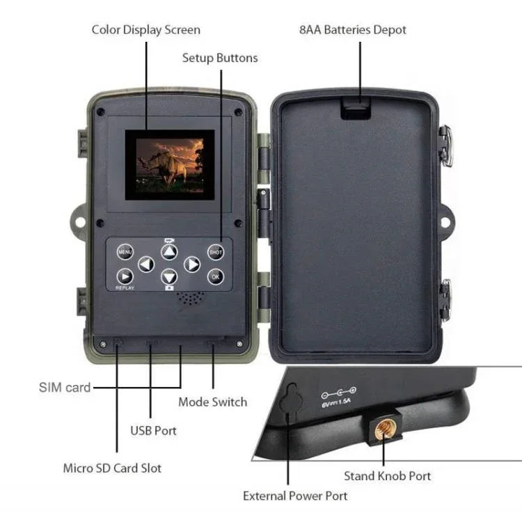 戶外 2G MMS 紅外線夜視追蹤相機 3PIR 熱感監控相機，HC-810M