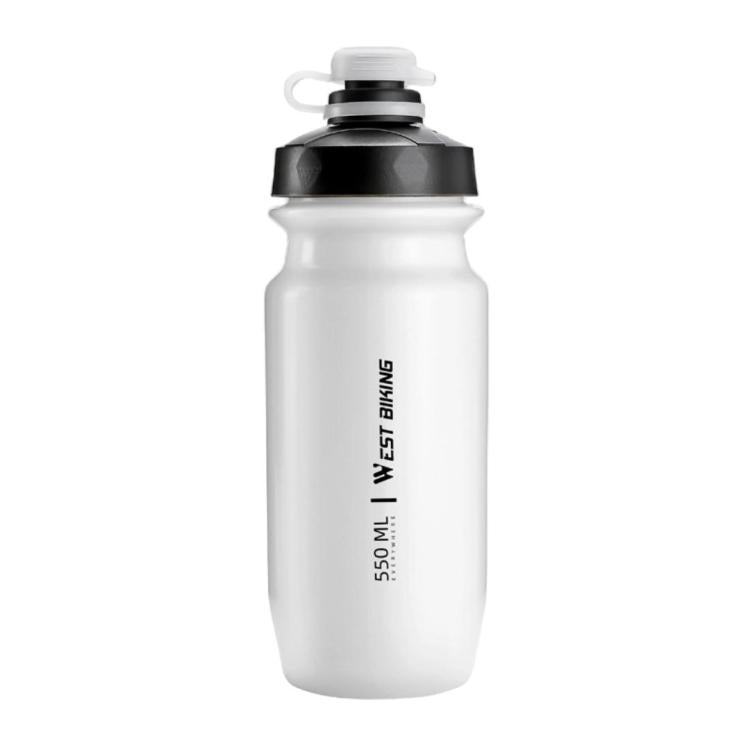 WEST BIKING 550ml 自行車水壺 防漏擠壓設計便攜運動補水瓶，550ml 白色寬口，550ml 黃色寬口，550ml 黃色，550ml 白色