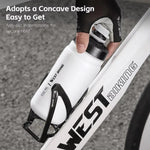 WEST BIKING 550ml 自行車水壺 防漏擠壓設計便攜運動補水瓶，550ml 白色寬口，550ml 黃色寬口，550ml 黃色，550ml 白色