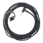 1.2米8芯單晶銅鍍銀MMCX耳機升級線，適用於Shure SE215 / SE535 / SE846 / UE900，黑色2.5mm平衡，黑色4.4mm平衡，透明2.5mm平衡，透明3.5mm立體聲，透明4.4mm平衡