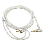 1.2米8芯單晶銅鍍銀MMCX耳機升級線，適用於Shure SE215 / SE535 / SE846 / UE900，黑色2.5mm平衡，黑色4.4mm平衡，透明2.5mm平衡，透明3.5mm立體聲，透明4.4mm平衡