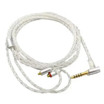 1.2米8芯單晶銅鍍銀MMCX耳機升級線，適用於Shure SE215 / SE535 / SE846 / UE900，黑色2.5mm平衡，黑色4.4mm平衡，透明2.5mm平衡，透明3.5mm立體聲，透明4.4mm平衡