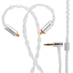 1.2米8芯單晶銅鍍銀MMCX耳機升級線，適用於Shure SE215 / SE535 / SE846 / UE900，黑色2.5mm平衡，黑色4.4mm平衡，透明2.5mm平衡，透明3.5mm立體聲，透明4.4mm平衡