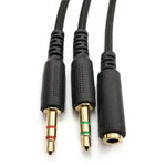 適用於Razer Kraken V2 3.5mm公對母二合一延長線音頻轉接器，ZS0190
