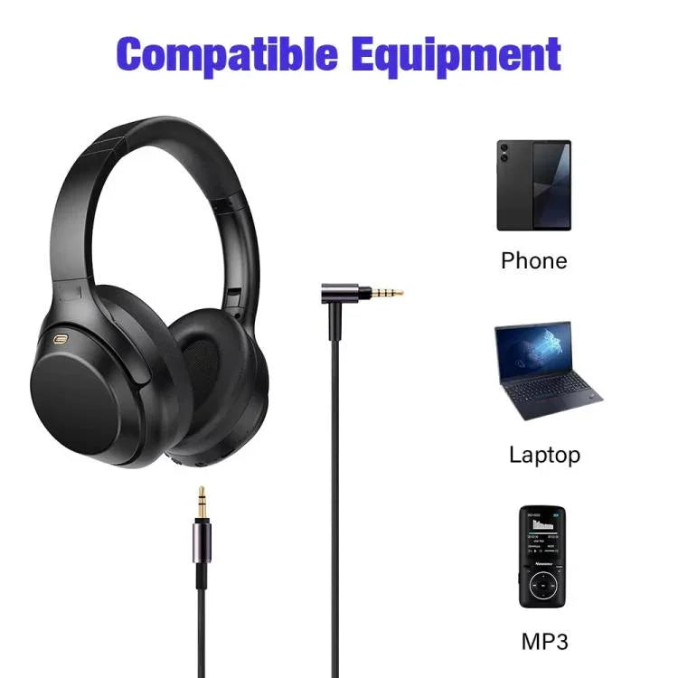 3.5mm耳機音頻線，適用於Sony WH-1000XM3 / WH-1000XM2 / WH-1000XM4 / WH-H900N / WH-H800，1.5米線控，1.5米直線