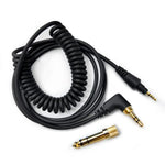 1.2米耳機彈簧音頻線，適用於Pioneer HDJ-CUE1 / HDJ-X7 / HDJ-S7 / HDJ-X5 / HDJ-S7，彎頭插頭，直頭插頭