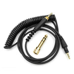 1.2米耳機彈簧音頻線，適用於Pioneer HDJ-CUE1 / HDJ-X7 / HDJ-S7 / HDJ-X5 / HDJ-S7，彎頭插頭，直頭插頭