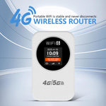 4G/5G便攜WiFi熱點 300Mbps移動路由器 帶時間顯示，3000mAh內置電池，亞洲版，亞歐版