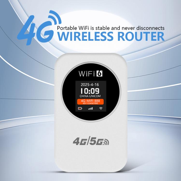 4G/5G便攜WiFi熱點 300Mbps移動路由器 帶時間顯示，3000mAh內置電池，亞洲版，亞歐版