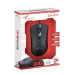 Little Kangaroo DS-917 1000DPI人體工學光學有線滑鼠，筆記型電腦滑鼠，適用於辦公遊戲，DS-917 USB