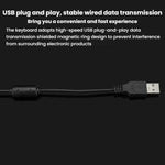 Little Kangaroo DS-9827 88鍵有線鍵盤，帶磁環，筆記型電腦工業辦公鍵盤，PS2，USB