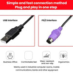 Little Kangaroo DS-3000 88鍵有線鍵盤，帶磁環，筆記型電腦工業辦公鍵盤，PS2，USB