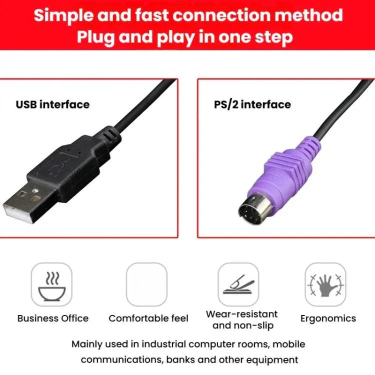 Little Kangaroo DS-3000 88鍵有線鍵盤，帶磁環，筆記型電腦工業辦公鍵盤，PS2，USB