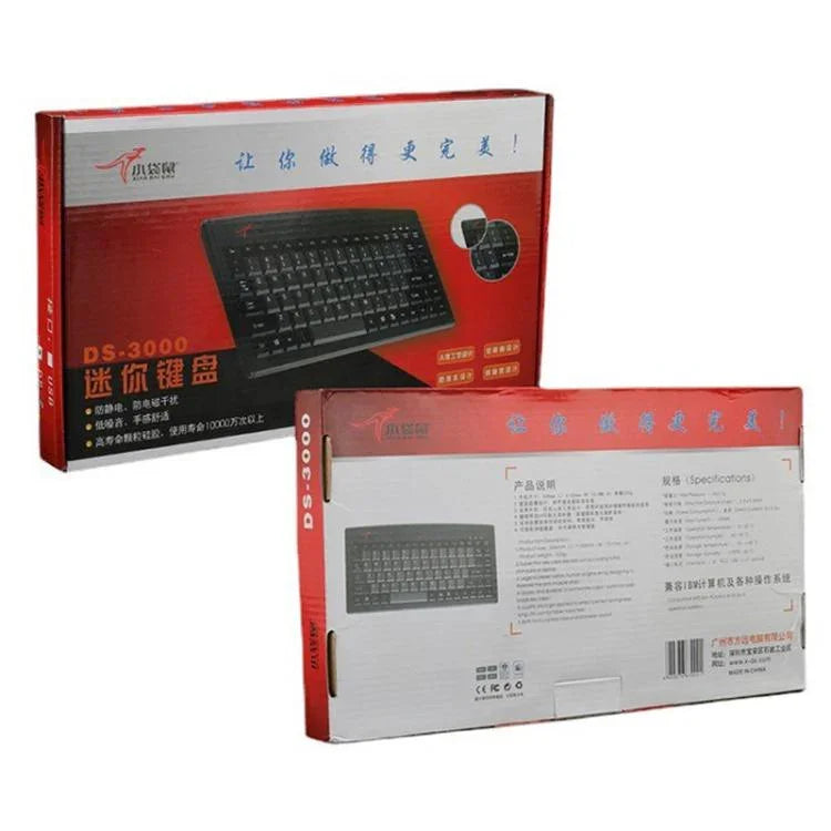 Little Kangaroo DS-3000 88鍵有線鍵盤，帶磁環，筆記型電腦工業辦公鍵盤，PS2，USB