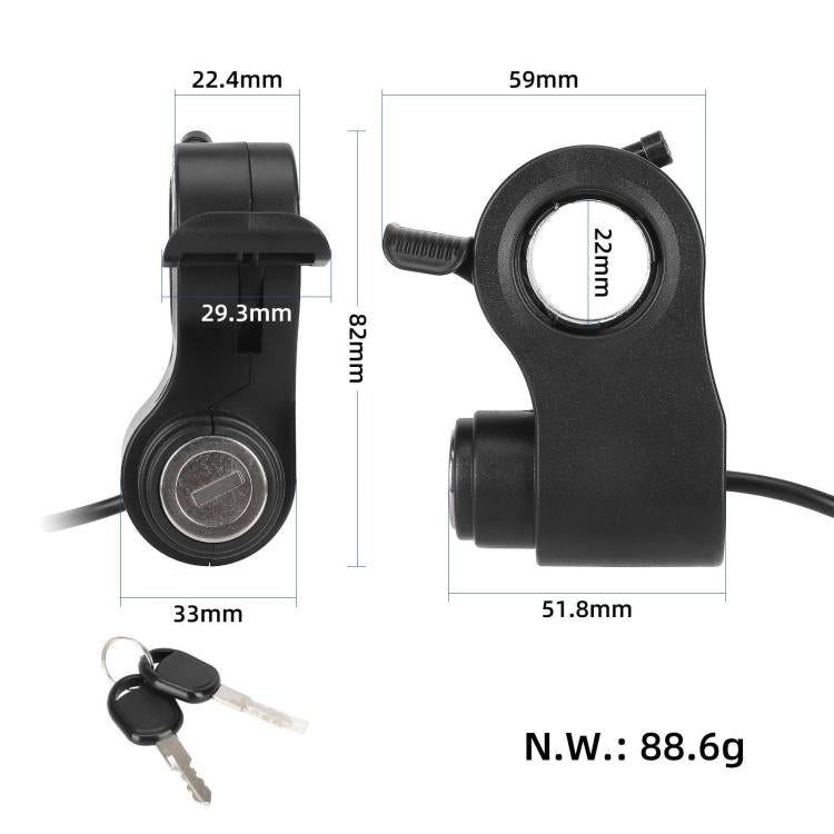 適用於 KUGOO / Kukirin G2 Pro / G2 Max 滑板車含點火鑰匙開關鎖