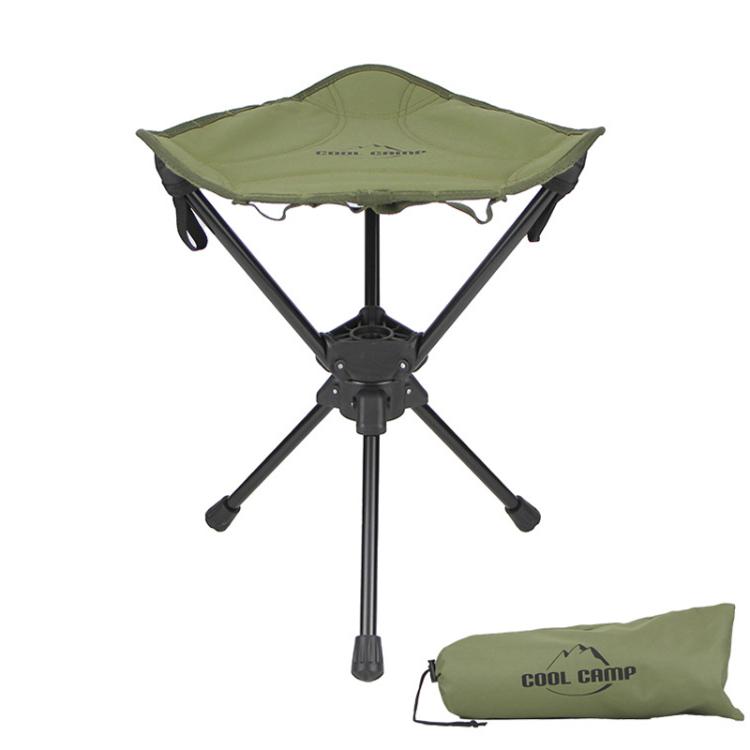 COOL CAMP C-Y008 戶外露營旋轉折疊椅，鋁合金三角凳，適合登山釣魚烤肉