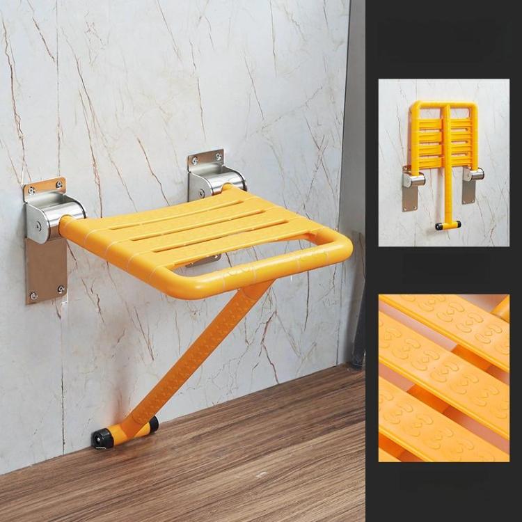 Wall-Mounted Folding Shower Stool Bathroom Safety Chair for Elderly & Disabled
