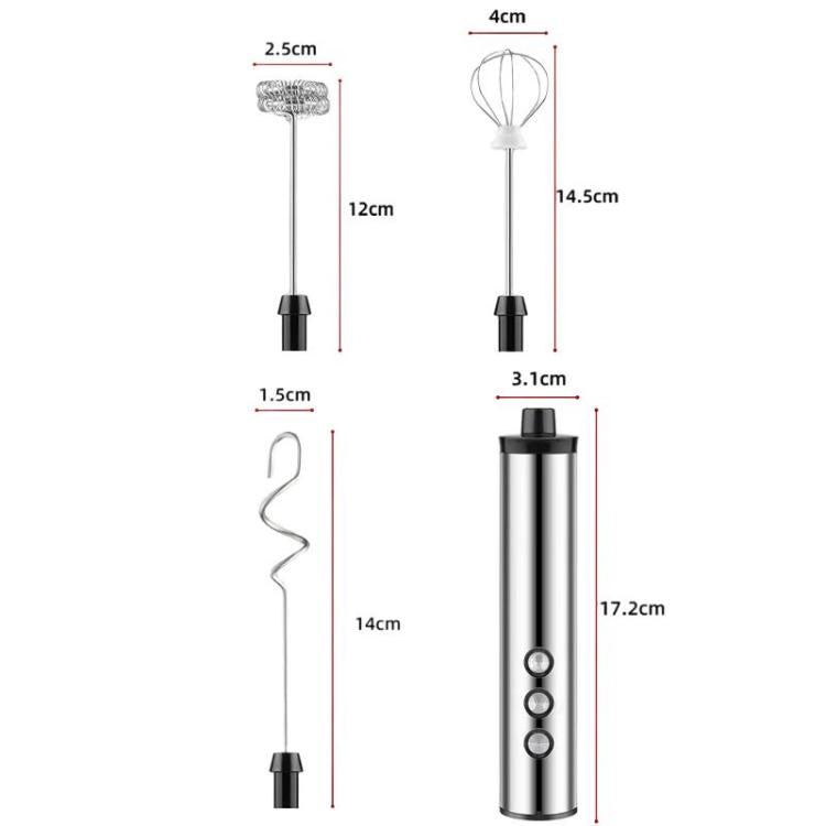 3合1便攜充電手持電動打蛋器 迷你奶泡機 烘焙用，充電式