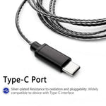 1.2米Type-C轉MMCX接口耳機插頭線，適用於Shure SE215 / SE315 / SE425 / SE535 / SE846，線控，標準款