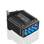 5.1A QC3.0 快速充電 4USB 埠手機充電器，歐規插頭，美規插頭，英規插頭