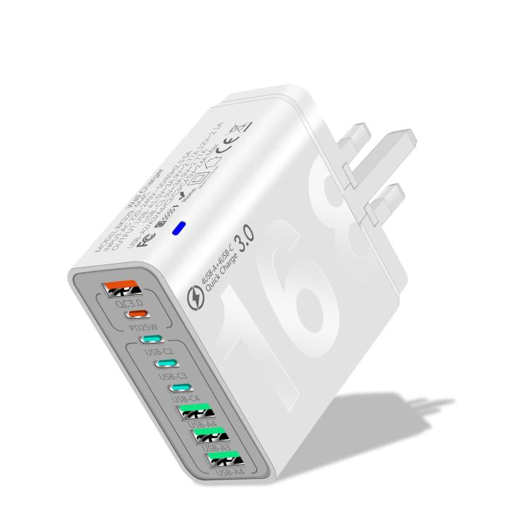 150W 4USB+4Type-C 8介面 QC3.0 快速充電手機充電器，歐規插頭（黑色）、歐規插頭（白色）、歐規插頭（黃色）、美規插頭（黑色）、美規插頭（白色）、美規插頭（黃色）、英規插頭（黑色）、英規插頭（白色）、英規插頭（黃色）