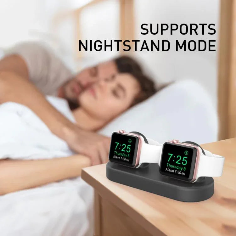 適用於 Apple Watch / 耳機 AhaStyle DD97 2合1桌面充電矽膠底座