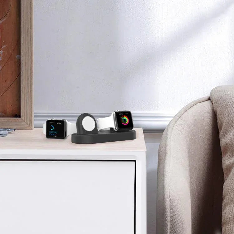 適用於 Apple Watch / 耳機 AhaStyle DD97 2合1桌面充電矽膠底座