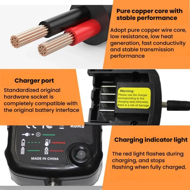 適用 Black&Decker 12-18V LCS1620 鋰電池充電器，美規插頭，歐規插頭，英規插頭