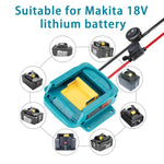適用牧田 18V 18650 鋰電池充電器工具電池轉換器，無保護開關，附保護開關