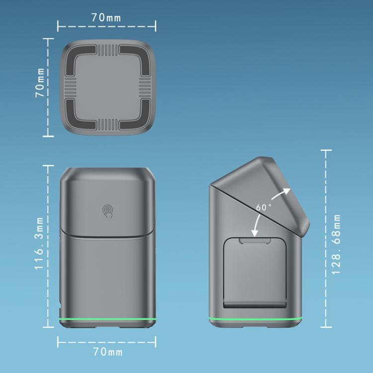 3 in 1 Metal Magnetic Wireless Charging Rotating Base Stand