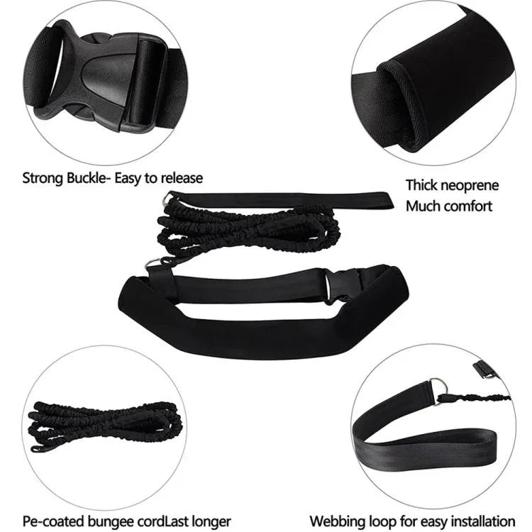 Swimming Strength Block Training Belt and Elastic Cord Set