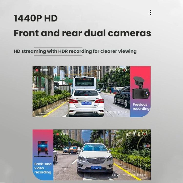 吸盤支架 高清夜視前後雙錄 WiFi 行車記錄器