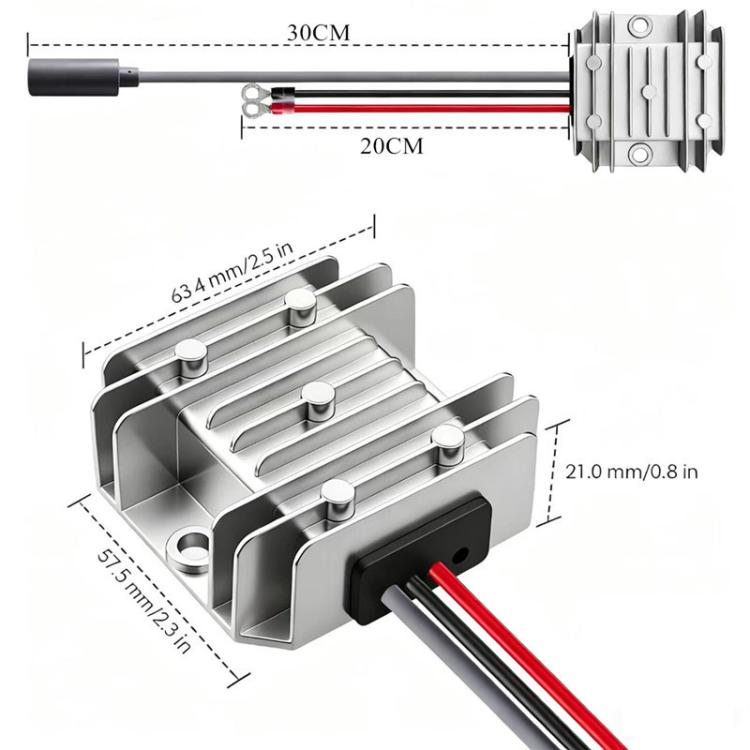12V / 24V To 48V Power Converter With DC5521 Female Connector, 1.5A, 3A