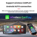 語音控制 CarPlay 分割螢幕雙鏡頭行車記錄器，前鏡頭+內部視角，附後視鏡頭